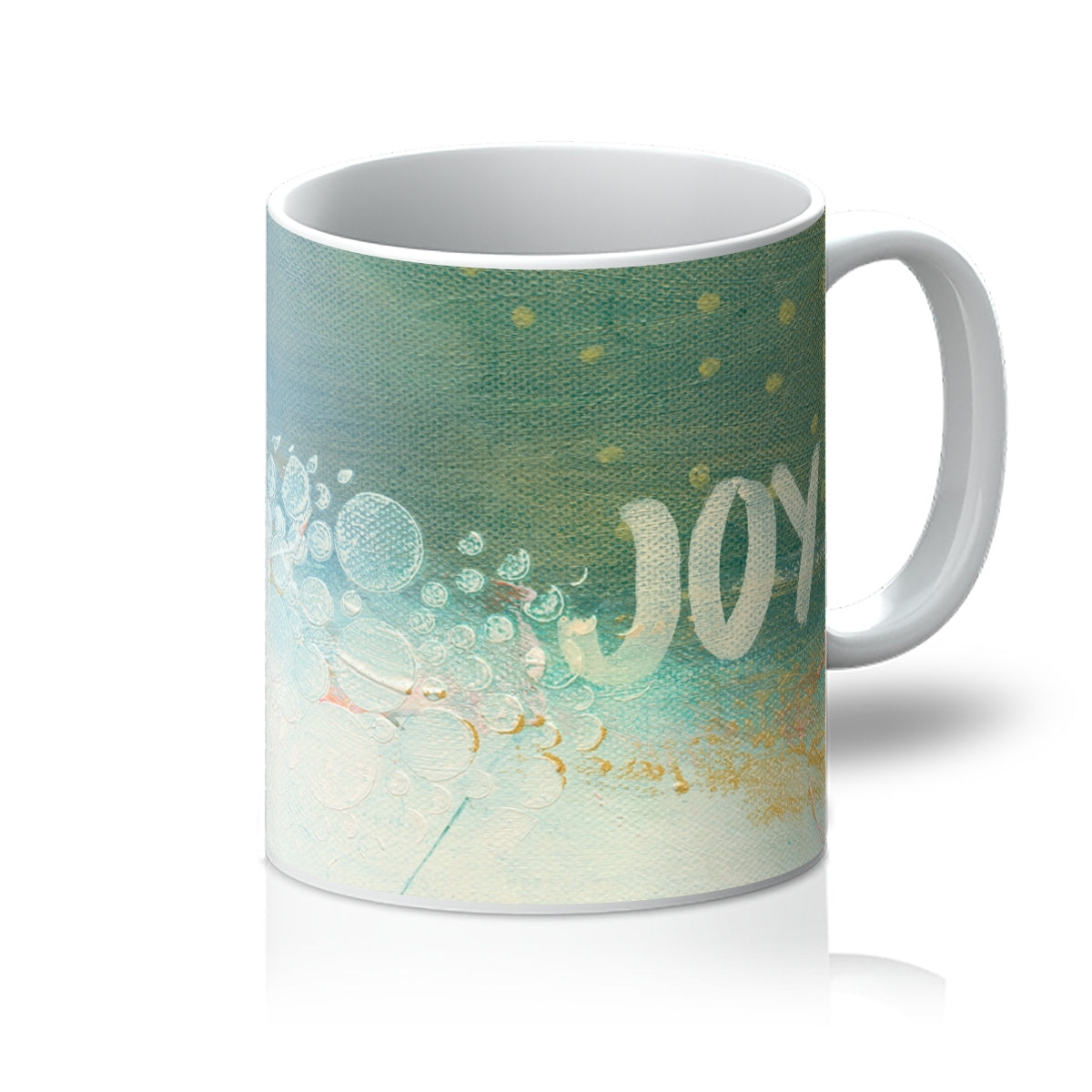 11oz ceramic mug featuring Leana Robinson's abstract art Balance