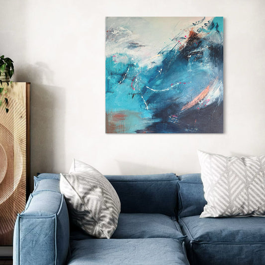 Soar - Large Blue Abstract Painting